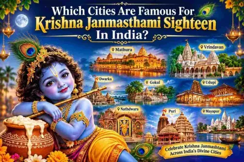 Which Cities Are Famous For Krishna Janmasthami Sighteen In India?